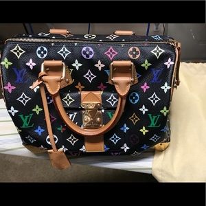 Louis Vuitton Monogram Multicolor Speedy 30 Black